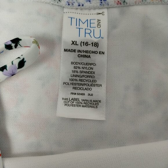 Time and Tru Womens XL Ditsy Botanical Floral High Waist Bikini Bottoms 1X - Picture 4 of 5